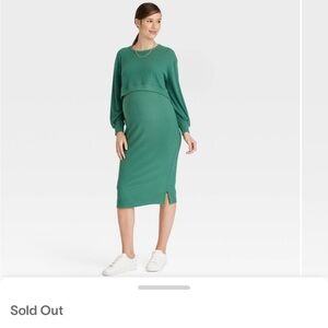 Isabel by Ingrid and Isabel Green Maternity Skirt and Sweater set